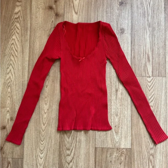 Zara Seamless Lace Bow Long Sleeve - Picture 1 of 3